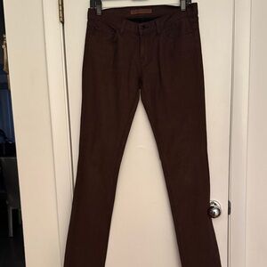 Brown Straight-Leg Jeans